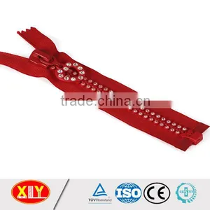 China XLY Zipper #8 Close End Fancy Style Diamond Zipper thumbnail-6