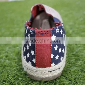The Stars and Stripes Print Fashion Classic Canvas Stock Shoes thumbnail-4