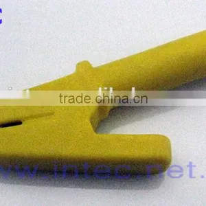 Jumper Wires Alligator Crocodile Roach Test Clip Plastic Handles Crocodile Clips 60mm Yellow Color I00149 thumbnail-1