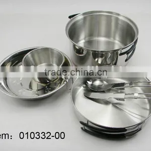 Camping Cookware Stainless Steel 1 Person thumbnail-1