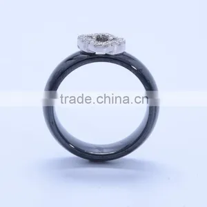 Best Products for Import New Hot Design Ceramic Zircon Ring Black Ring thumbnail-3