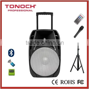 China 15" 100W Bettery Active Speaker With MP3/USB/SD/BLUETOOTH/REMOTE CONTROL/TROLLEY/WHEELS thumbnail-5