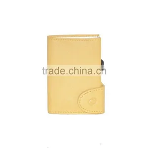 Ultra Slim Pocket Bifold Leather Cardholder Giallo Sole thumbnail-1