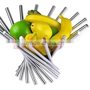 Modern Fashion Creative Stainless Steel Fruit Bowl Rotating Fruit Basket (Matte) thumbnail-1