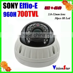 CCTV 1/3 Sony Vandalproof CCD Camera WDR OSD Menu Varifocal Lens CCTV Camera Surveillance Video Indoor/Outdoor thumbnail-1