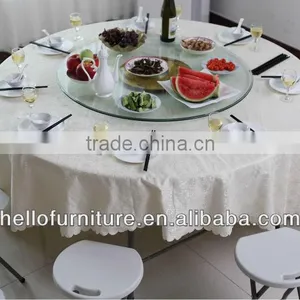 Plastic Round Folding Tables for Restaurant or Party thumbnail-1