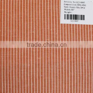 32s/2*12 Stripe Yarn Dyed Linen and Cotton Fabric thumbnail-1