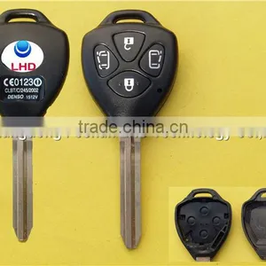 Keyless Entry 4 Button Replacement Remote Key Fob Case Blank Shell for Toyota Car Key Toy43 Blade thumbnail-1