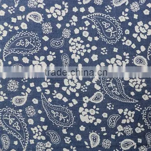 Polyester Cotton Pigment Printing Denim Fabric Prices Denim Shirting Fabric Printed Denim Fabric thumbnail-3