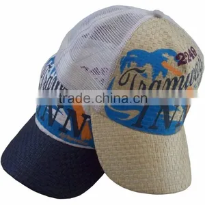 Knitted Paper Front With Mesh Back Printing 5 Panel Trucker Hat,paper Trucker Cap thumbnail-1