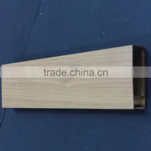 Non-flammable Suspended Metal Ceiling Panel Wood Grain Aluminum Square Tube Screen Ceiling thumbnail-3