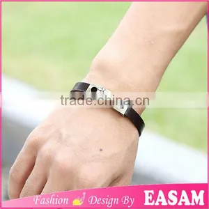 Bracelet Making Suppliers Leather Bracelet/ Leather Bracelet With Magnetic Clasp thumbnail-2