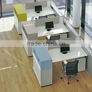 Two Clusters Office Desk Workstation for Small Office thumbnail-1