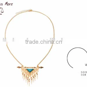 Jewerly Factory Wholesale Triangle Turqiuose Necklace thumbnail-1
