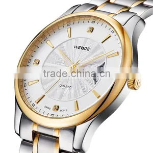 HOT SELLING!China Brand WEIDE Luxury Rose Gold Full Steel Waterproof Quartz Sports Men Watch 93005GG thumbnail-3