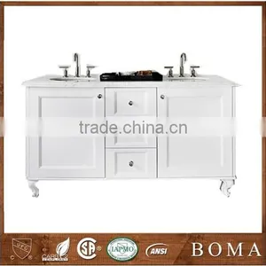 2016 Fantastic Modern Design Solid Wood Dual Sink Bathroom Vanity thumbnail-1