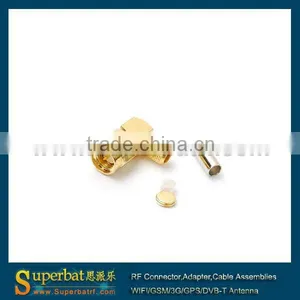 Sma Connector for Antenna SMA Crimp Plug Right Angle Connector for LMR195 RG400 RG142 Sma Male Right Angle Antenna Connector thumbnail-1