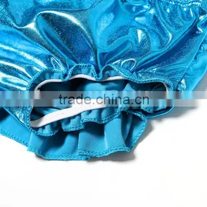 Blue Cotton Baby Cropped Trousers Triple Ruffle Pants New Fashion Baby Girls Leggings thumbnail-6