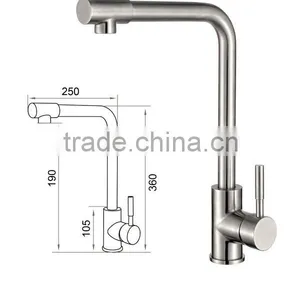 SUZAN(2204) European Style Lead Free SUS304 Stainless Steel Kitchen Faucet&tap(2204) thumbnail-1