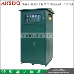 Wholesale New Type Full Copper AKSAY SBW 300Kva Automatic Three Phase Compensated Power AC Voltage Regulator thumbnail-1