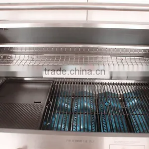 Smoking Butane Grill / 6 Burners Stainless Steel Material BBQ Grill Smoker for Sale thumbnail-5