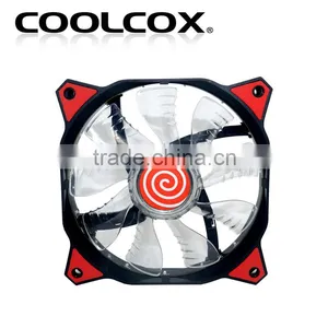 Computer Fan,CoolCox 120x120x25mm LED Axial Fan,12025 PC Case Cooling Fan, Chassis Fan,Sleeve or Hydraulic Bearing thumbnail-1
