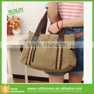 Blank Brown Canvas Wholesale Fashion Handbag uk thumbnail-2