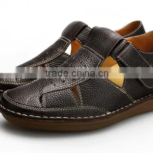 Comfortable Genuine Leather Men Sandals Height Incresing Men Shoe thumbnail-3