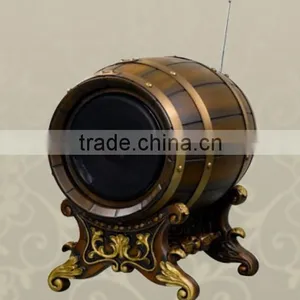 New Design Wooden Barrel Loudspeaker With Bluetooth Radio thumbnail-1