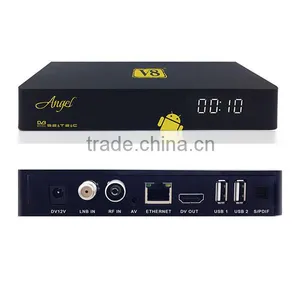 2015 NEW Arrival Andriod Combo DVB-S2+T2+Cable V8 Angel Satellite Receiver Built in Bluetooth and WiFi Support IPTV & VOD thumbnail-4