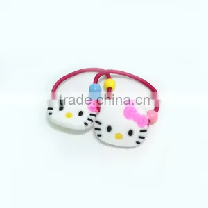 China Manufacture Cute Cartoon PVC Elastic Hair Band Hair Rubber Band thumbnail-1