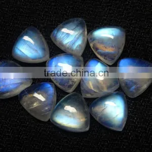 Rainbow Moonstone 8x8 mm Trillion Cut With NIce Blue Flash Natural Semi Precious Gemstone thumbnail-2