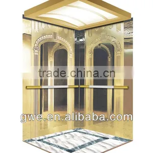 Stainless Steel Hailine Finish Lift Elevator Car thumbnail-1