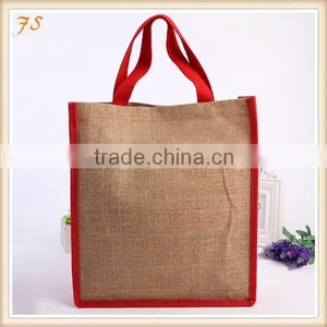 Simple Design Without Printing Dye Jute Tote Bags thumbnail-1