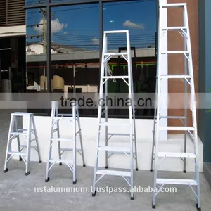Aluminium One-Sided Folding 8 Step Ladders thumbnail-1