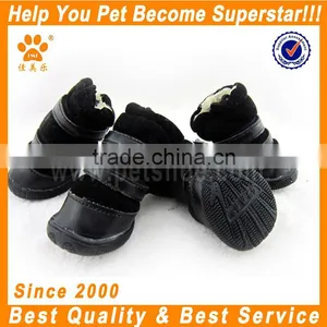 JML Good Quality Custom Fleece Protective Rubber Winter Pet Dog Shoes With Warm Fur Durable Snow Boots thumbnail-2
