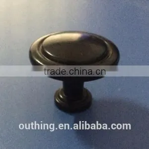 Matt Black Round Type Zinc Alloy Furniture Kitchen Cabinet Knob & Handle thumbnail-1