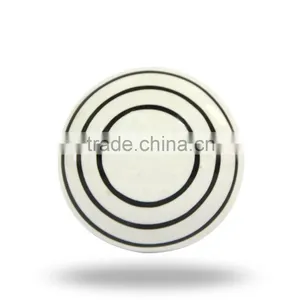 Ceramic White Knob With Green Circles thumbnail-5