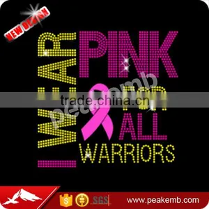 Breast Cancer Ribbons Custom Rhinestone We Fight Together Transfers China thumbnail-2