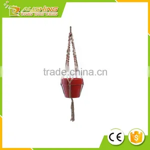 Wholesale 2 Pack Plant Hanger Macrame Jute 4 Legs 35.5 Inches for Indoor Outdoor Balcony Ceiling Patio Deck Round and Square Po thumbnail-1
