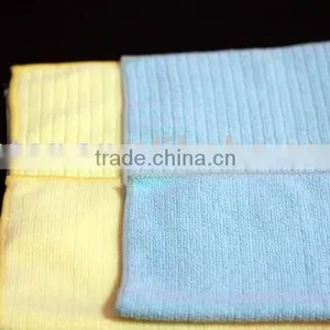 High Absorption Microfiber Cleaning Cloth With Strip thumbnail-1