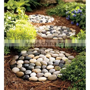 Garden Pack of 2 Stepping Pebble Stones on Mesh Borders thumbnail-2