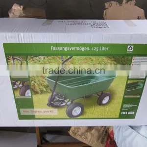 Manual Power Source Garden Cart Four-wheel Plastic Tipper Cart Multi-Purpose Plastic Pull Cart thumbnail-6