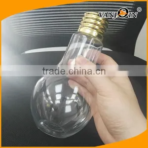 BPA Free Wide Mouth Plastic Light Bulb Bottles 700ml for Bubble Tea/boba Tea thumbnail-3