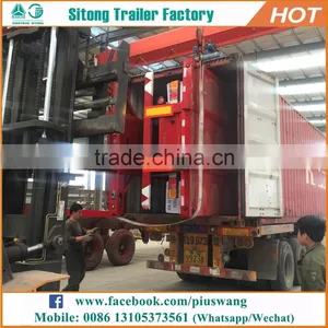 Factory Direct 3 Axles Shipping Container Platform Semi Trailer 20ft 40ft Container Trailer thumbnail-2