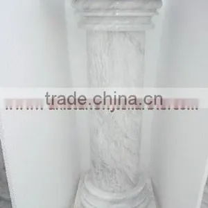 NATURAL COLOR ZIARAT WHITE MARBLE PEDESTALS thumbnail-2