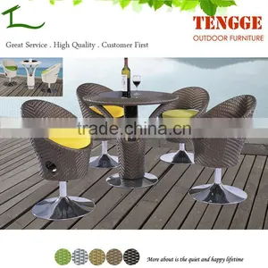YH-7018 Outdoor Furniture Rattan Bar Tables and Chairs for Sale thumbnail-3