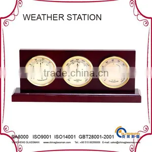 Indoor Multifunction Weather Station YG1615 With Wood Base thumbnail-1