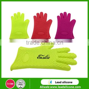 Kitchen Mitts Cooking Silicone Glove , Silicone Oven Heat Resistant Gloves thumbnail-2