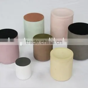 Cermaic Jars for Bath Salts Marble Cement Skin Care Containers With Wood Lids thumbnail-3